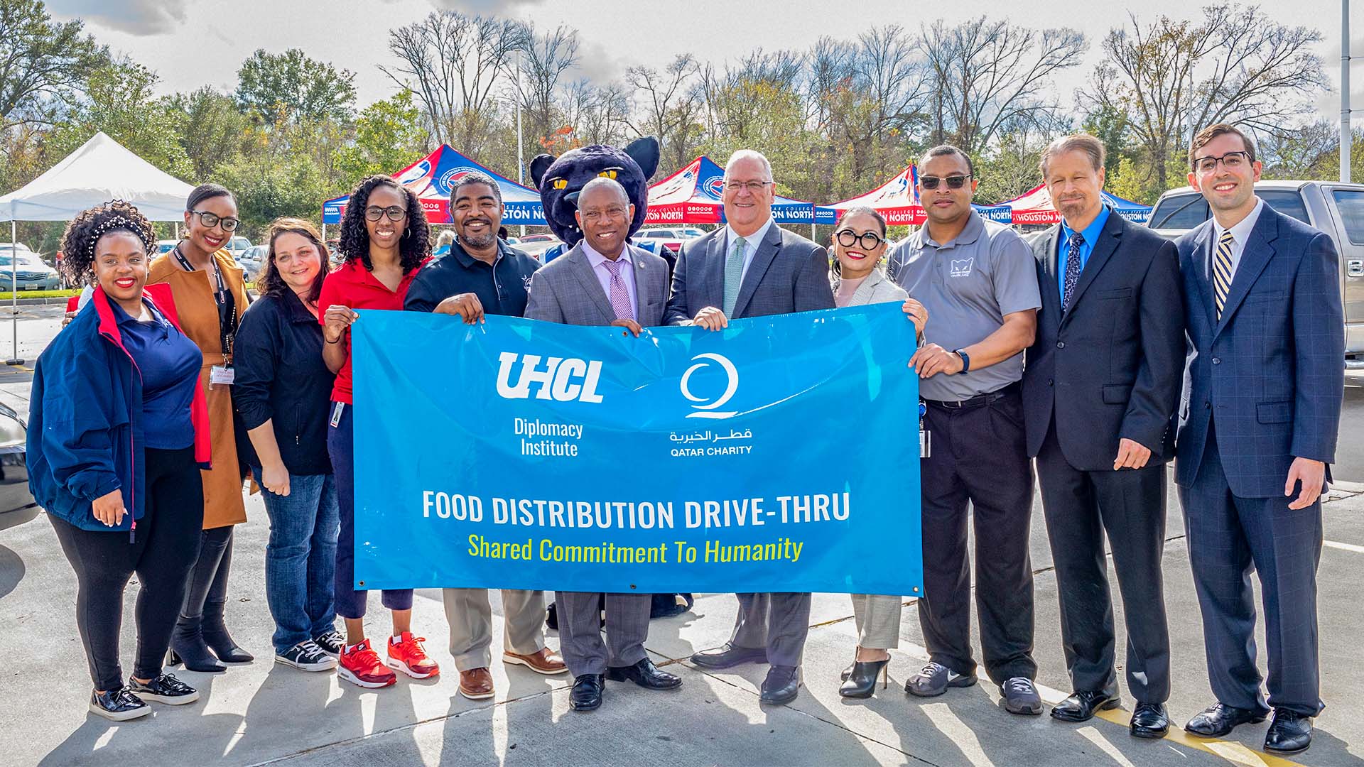 Qatar Charity, UHCL Diplomacy Institute partner for food distribution