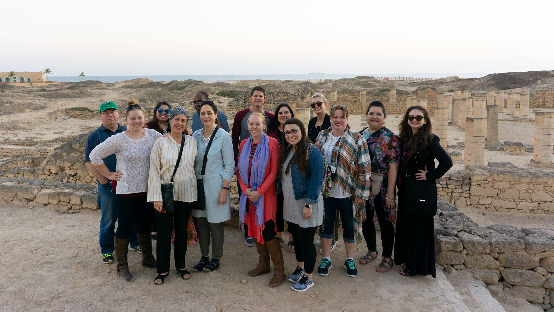 UHCL student study abroad in Oman.